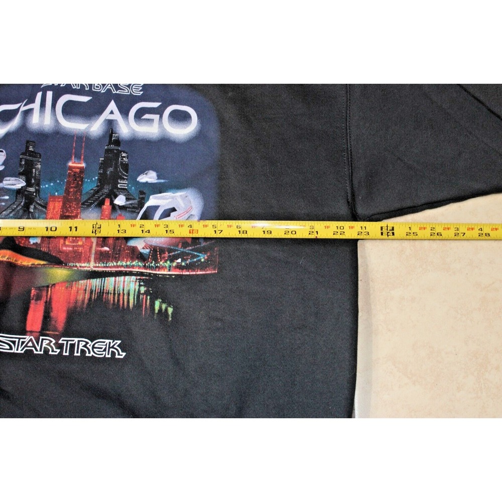 RARE Vintage Star Trek Star Base Chicago Sweatshirt XL Black w/Tags READ DESCR. - Picture 5 of 12